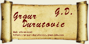 Grgur Durutović vizit kartica